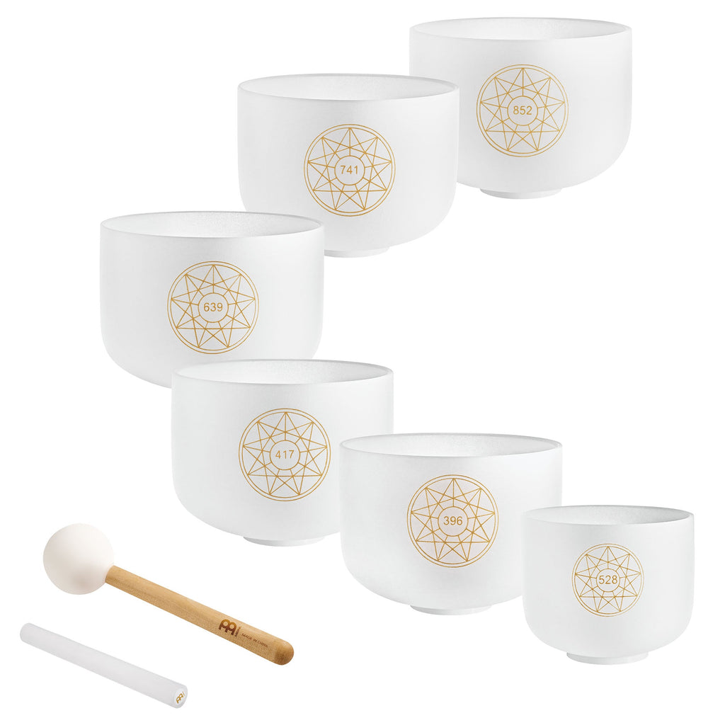 6-Piece Crystal Singing Bowl Chakra Set, Solfeggio | | Wiccan Center