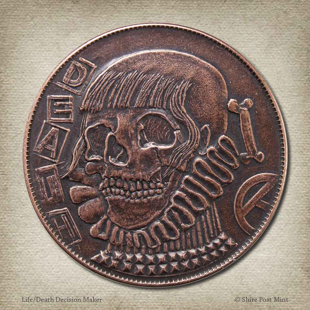 Life/Death Decision Maker Copper Coin | Artwork | Wiccan Center