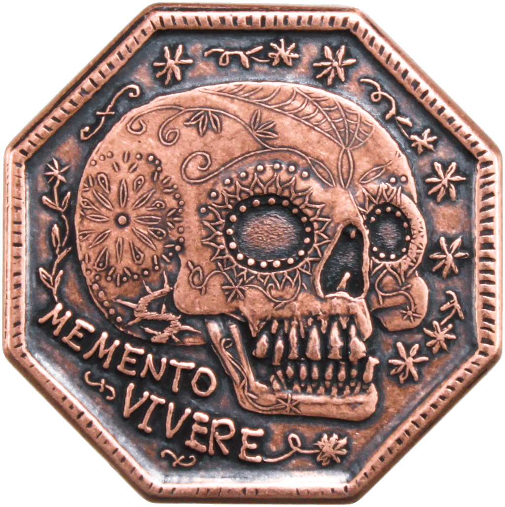 Memento Mori / Memento Vivere Reminder Coin | Artwork | Wiccan Center