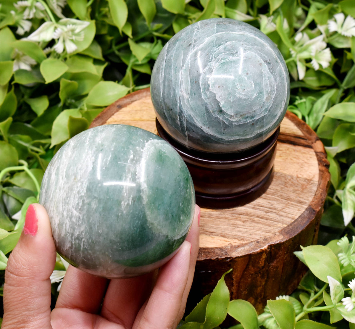 1Pc Green Aventurine Sphere Crystal Ball Healing Sphere