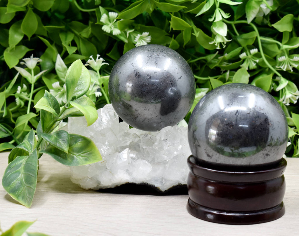 1Pc Hematite Sphere Crystal Ball Healing Sphere.