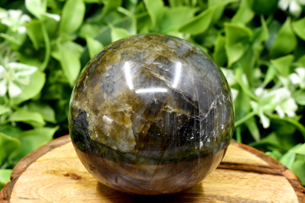 1Pc Labradorite Sphere Crystal Ball Healing Sphere | Pyramids & Spheres | Wiccan Center