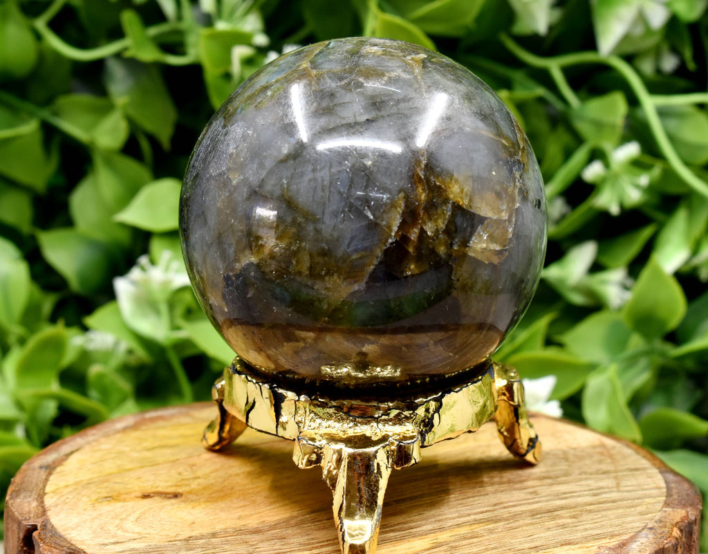 1Pc Labradorite Sphere Crystal Ball Healing Sphere | Pyramids & Spheres | Wiccan Center