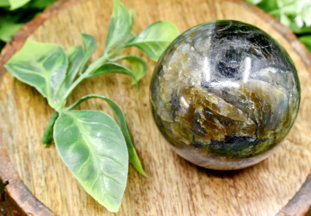 1Pc Labradorite Sphere Crystal Ball Healing Sphere | Pyramids & Spheres | Wiccan Center