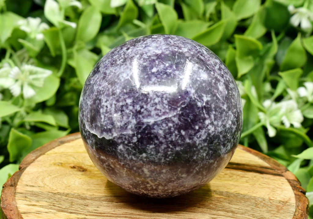 1Pc Lepidolite Sphere Crystal Ball Healing Sphere | Pyramids & Spheres | Wiccan Center