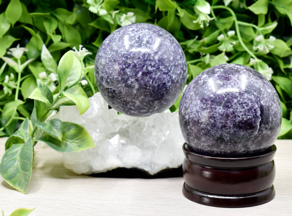 1Pc Lepidolite Sphere Crystal Ball Healing Sphere | Pyramids & Spheres | Wiccan Center