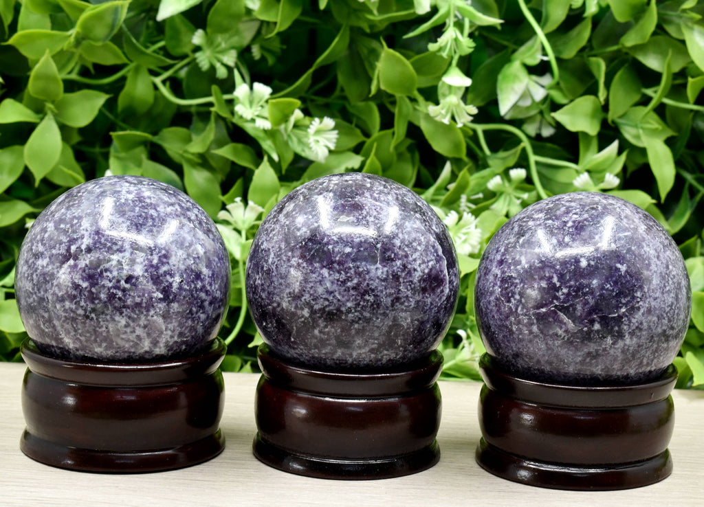 1Pc Lepidolite Sphere Crystal Ball Healing Sphere | Pyramids & Spheres | Wiccan Center