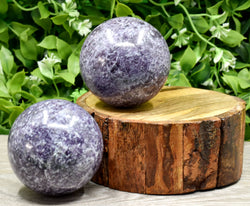 1Pc Lepidolite Sphere Crystal Ball Healing Sphere | Pyramids & Spheres | Wiccan Center