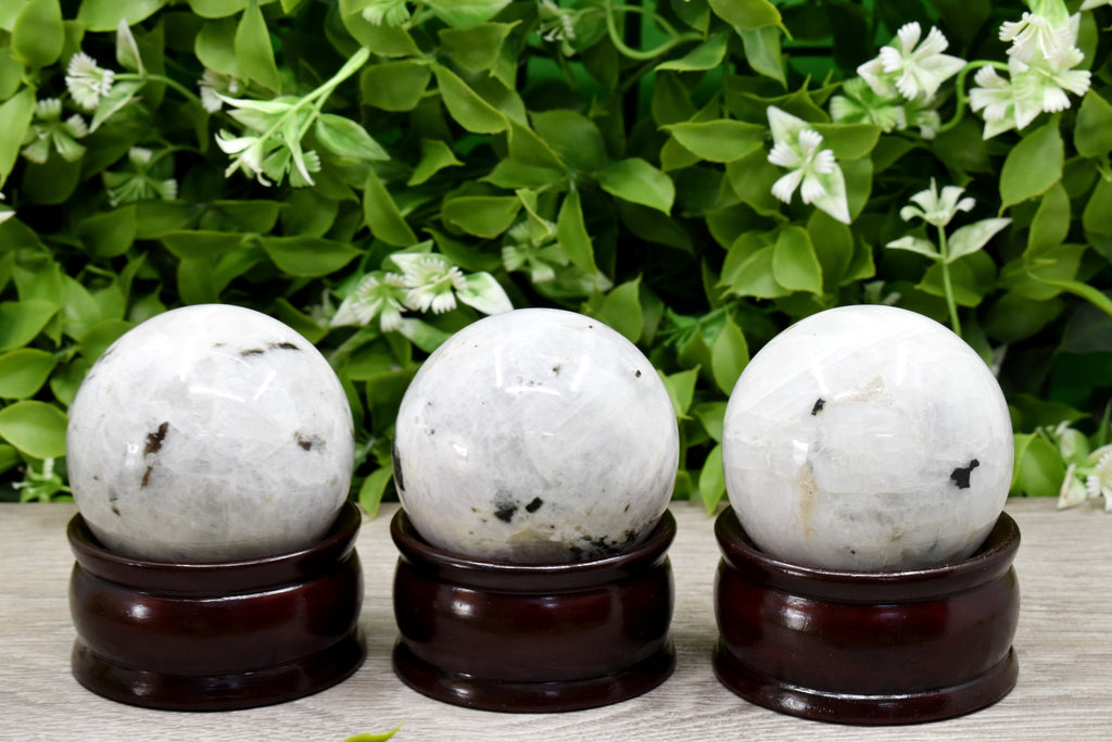 1Pc Rainbow Moonstone Sphere Crystal Ball Healing Sphere