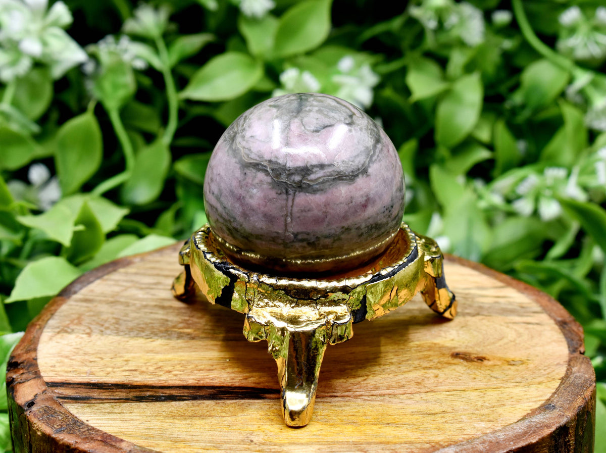 1Pc Rhodonite Sphere Crystal Ball Healing Sphere.