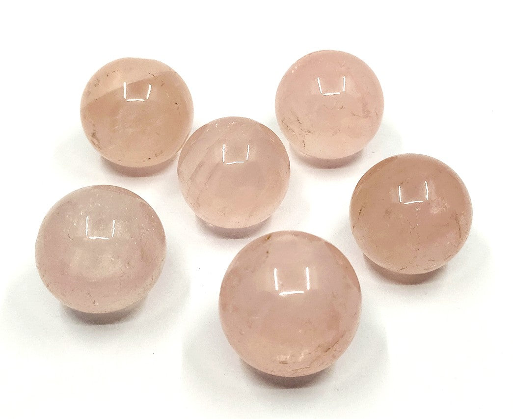 1 inches Rose Quartz Sphere, Rose Quartz Crystal Ball.