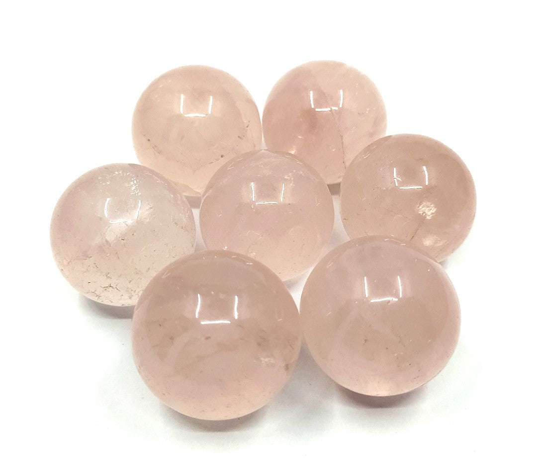 1 inches Rose Quartz Sphere, Rose Quartz Crystal Ball.