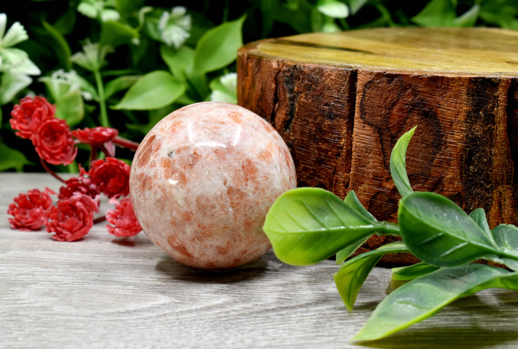 1Pc Sunstone Sphere Crystal Ball Healing Sphere. | Pyramids & Spheres | Wiccan Center