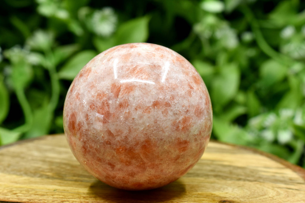 1Pc Sunstone Sphere Crystal Ball Healing Sphere. | Pyramids & Spheres | Wiccan Center