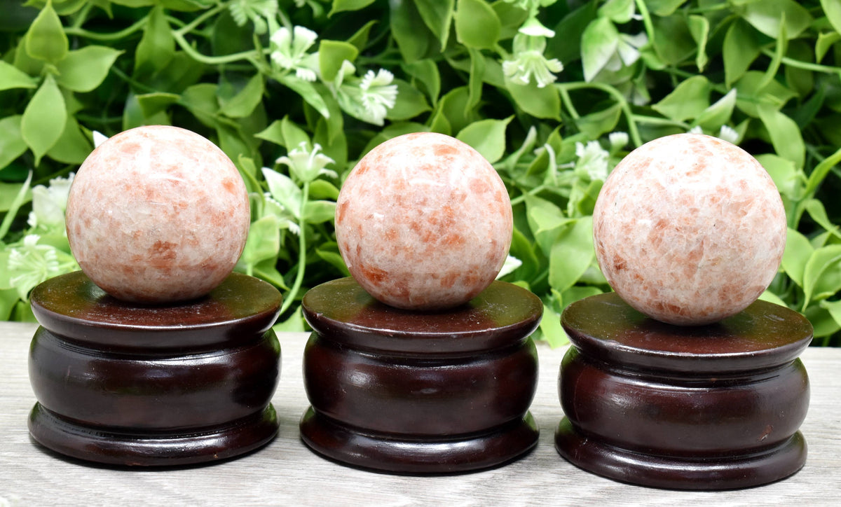 1Pc Sunstone Sphere Crystal Ball Healing Sphere. | Pyramids & Spheres | Wiccan Center