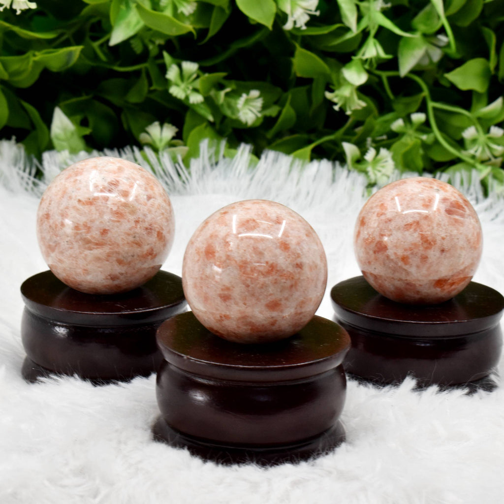 1Pc Sunstone Sphere Crystal Ball Healing Sphere. | Pyramids & Spheres | Wiccan Center