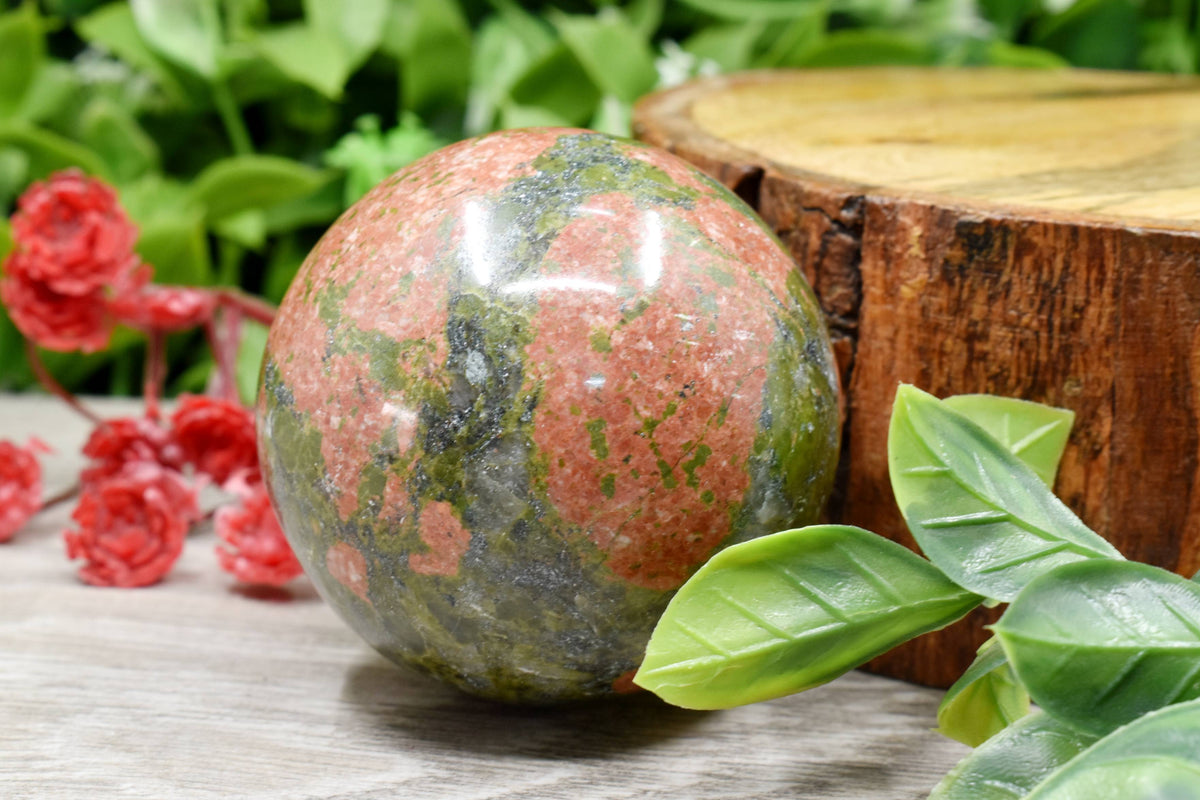 1Pc Unakite Sphere Crystal Ball Healing Sphere