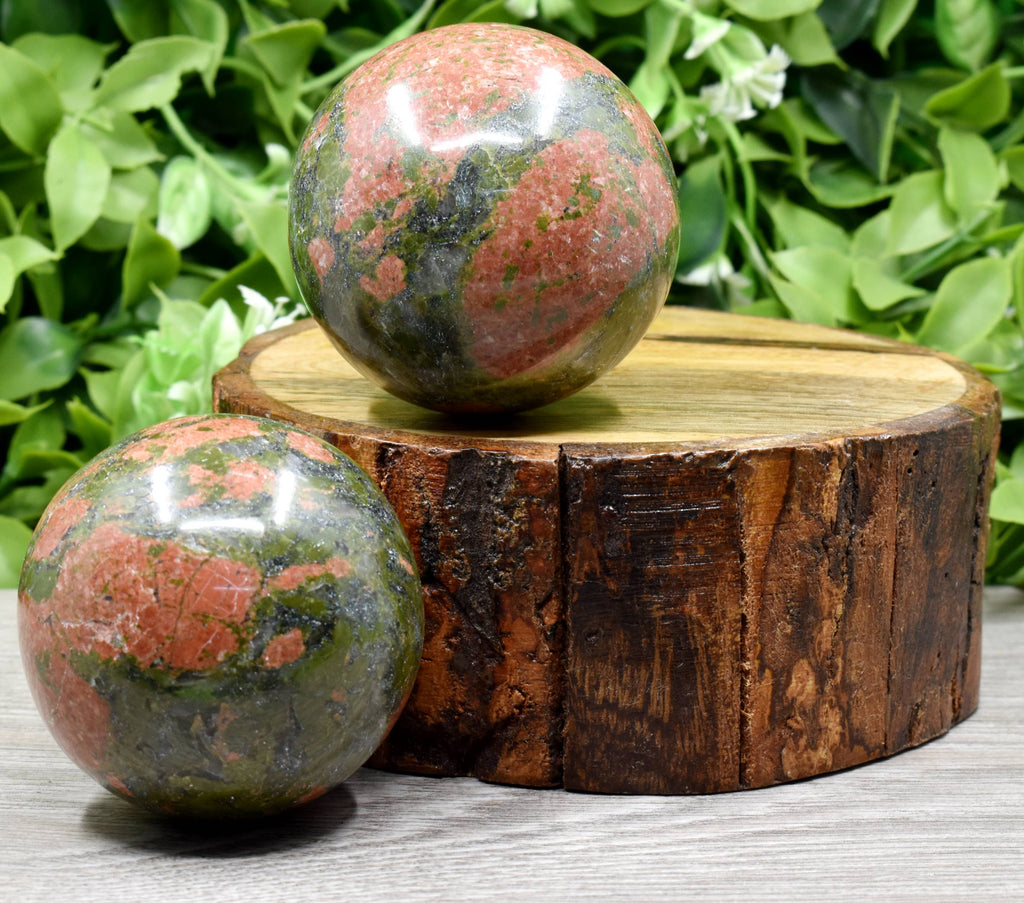 1Pc Unakite Sphere Crystal Ball Healing Sphere