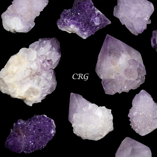 8 OZ LOT - Mixed Spirit Quartz Clusters And Amethyst / 1.5-3" AVG | Spirit Quartz | Wiccan Center