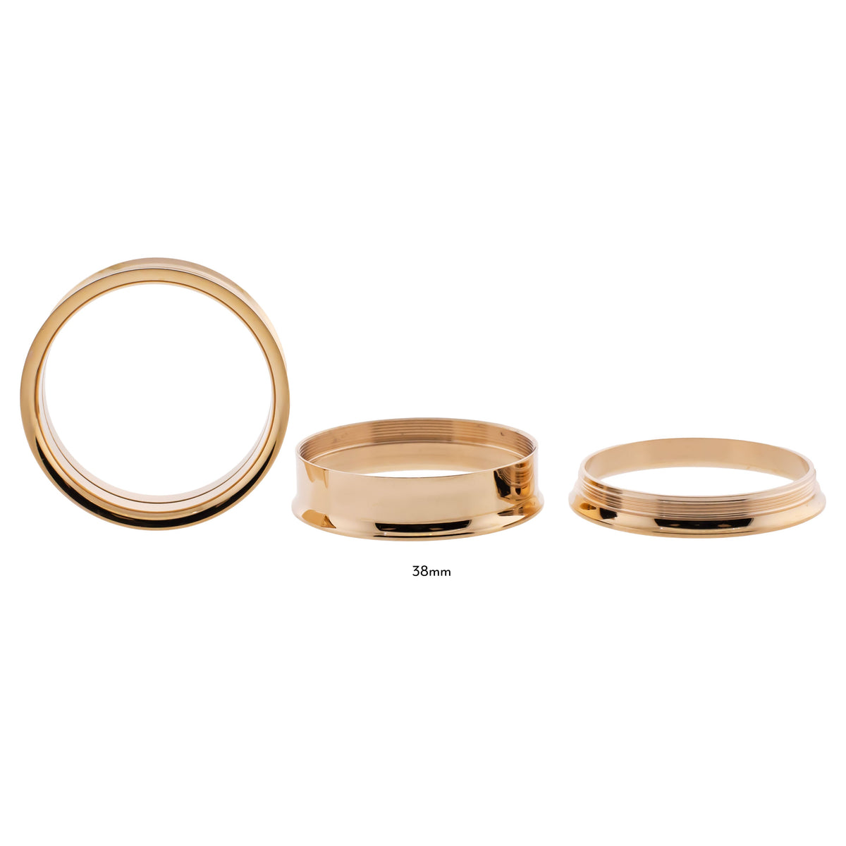 Steel Rose Gold Double Flare Tunnels - Internally Threaded | Body Jewelry | Wiccan Center
