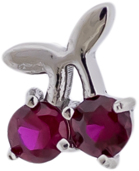 16G/18G Steel Internally Threaded End- Gem Cherry | Body Jewelry | Wiccan Center
