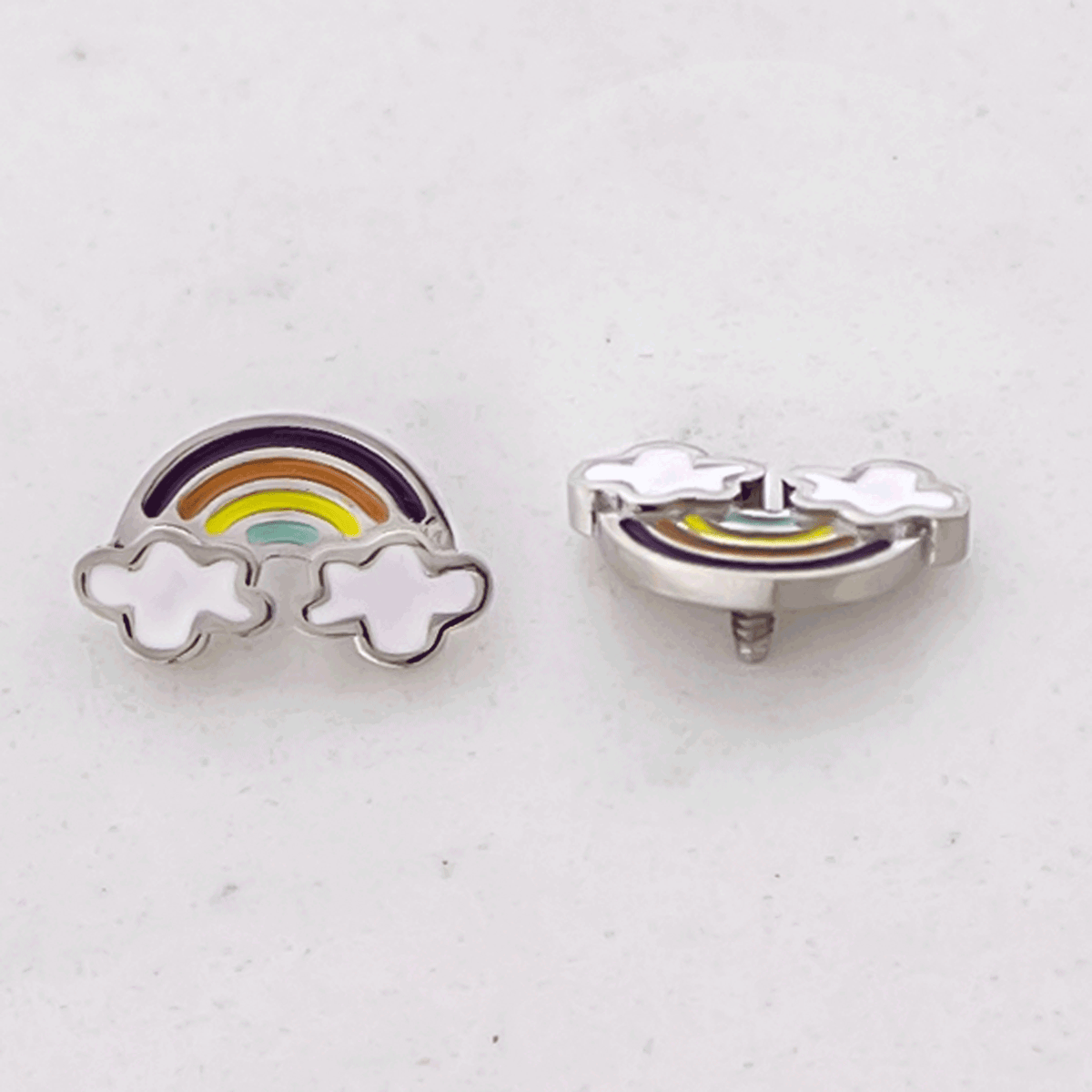 16G/18G Steel Internally Threaded End- Epoxy Rainbow | Body Jewelry | Wiccan Center