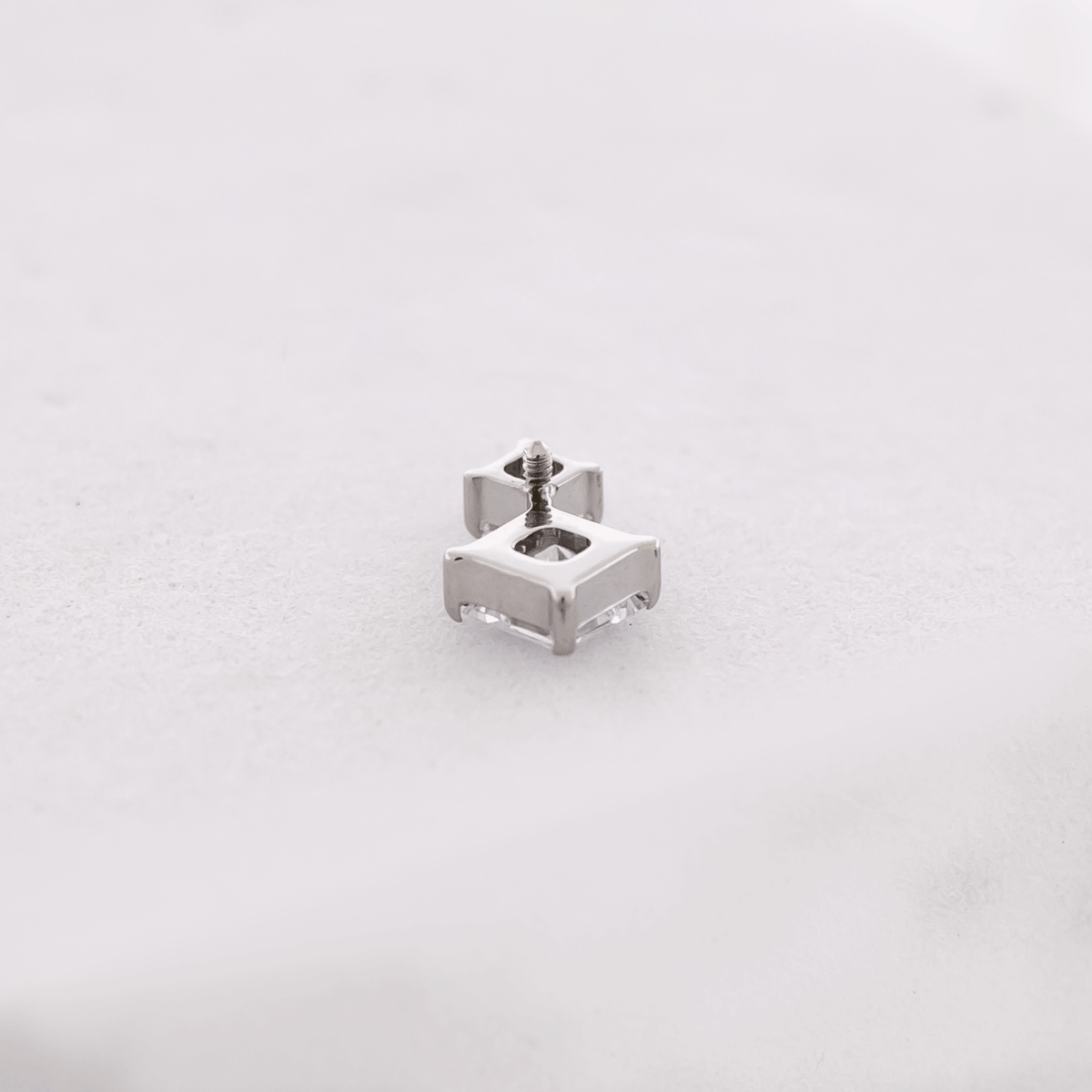 16G/18G Steel Internally Threaded End- Double Square | Body Jewelry | Wiccan Center