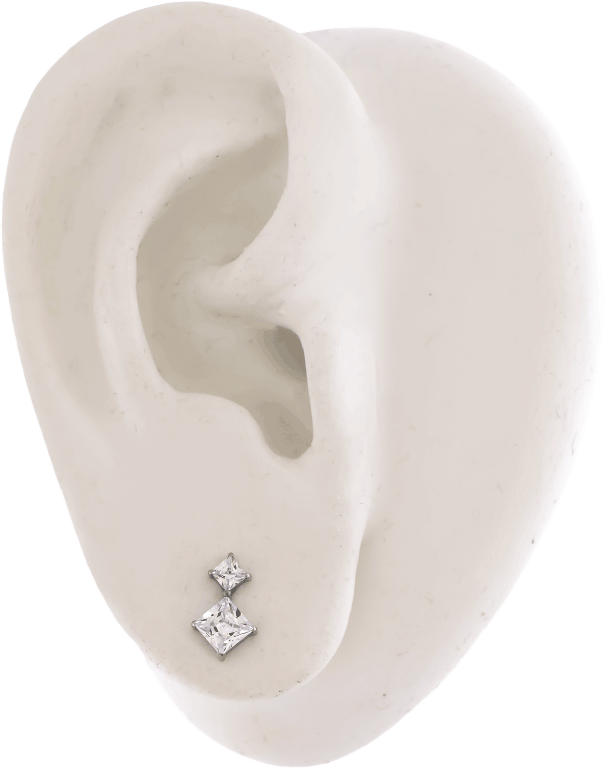 16G/18G Steel Internally Threaded End- Double Square | Body Jewelry | Wiccan Center