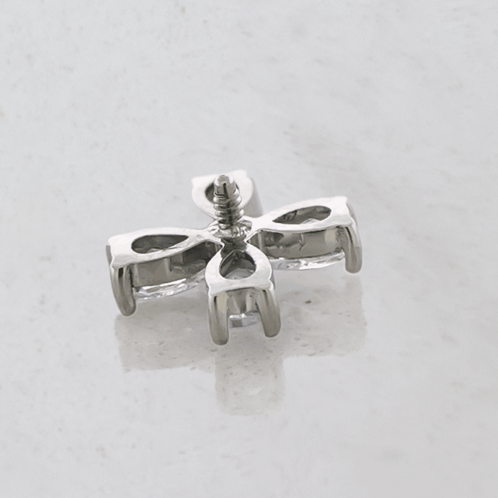 16G/18G Steel Internally Threaded End- Pear Cut Cluster | Body Jewelry | Wiccan Center