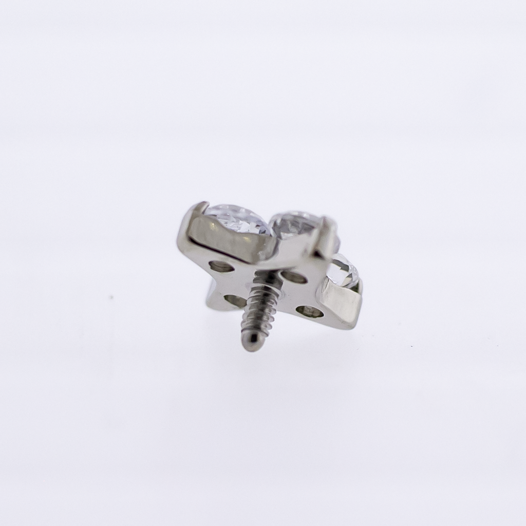 16G/18G Steel Internally Threaded End- Round Cut Cluster | Body Jewelry | Wiccan Center