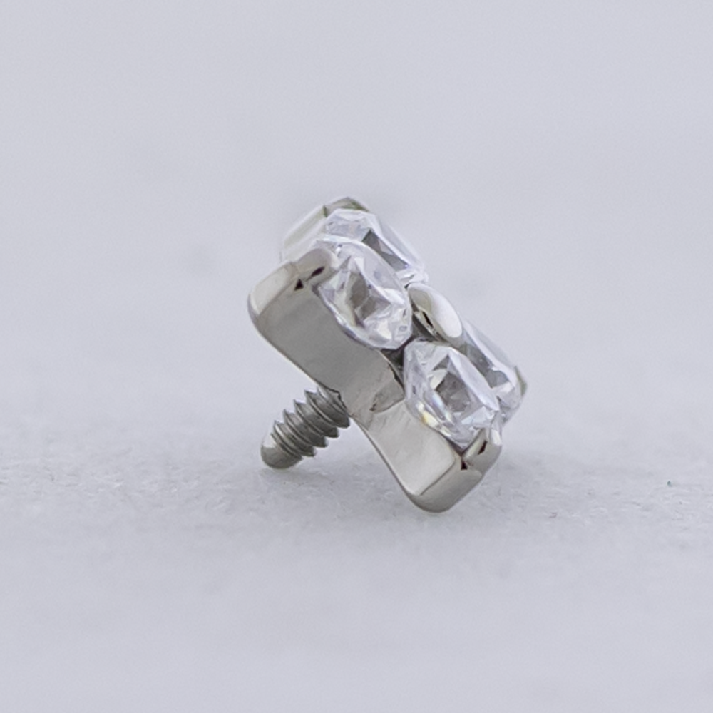 16G/18G Steel Internally Threaded End- Round Cut Cluster | Body Jewelry | Wiccan Center