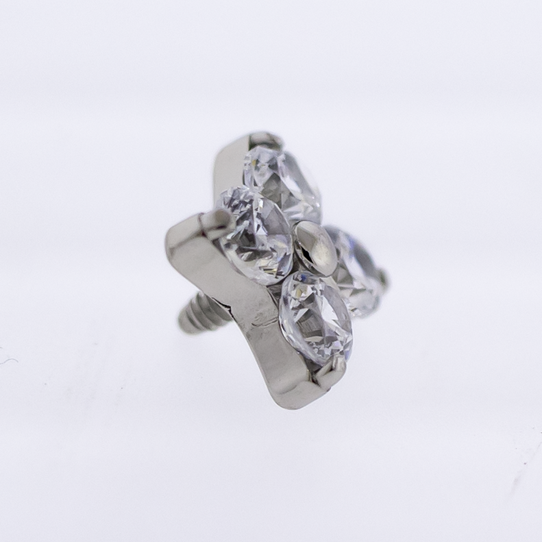 16G/18G Steel Internally Threaded End- Round Cut Cluster | Body Jewelry | Wiccan Center