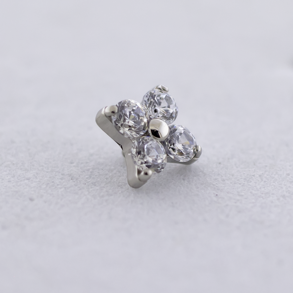 16G/18G Steel Internally Threaded End- Round Cut Cluster | Body Jewelry | Wiccan Center