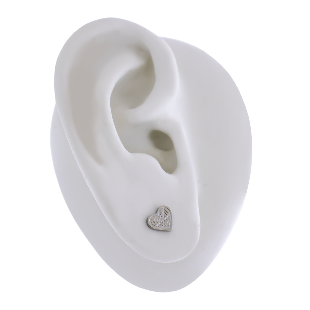 16G/18G Steel Internally Threaded Spider Web Heart End | Body Jewelry | Wiccan Center