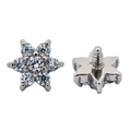 16G/18G Steel Internally Threaded Seven-Gem Flower End | Body Jewelry | Wiccan Center