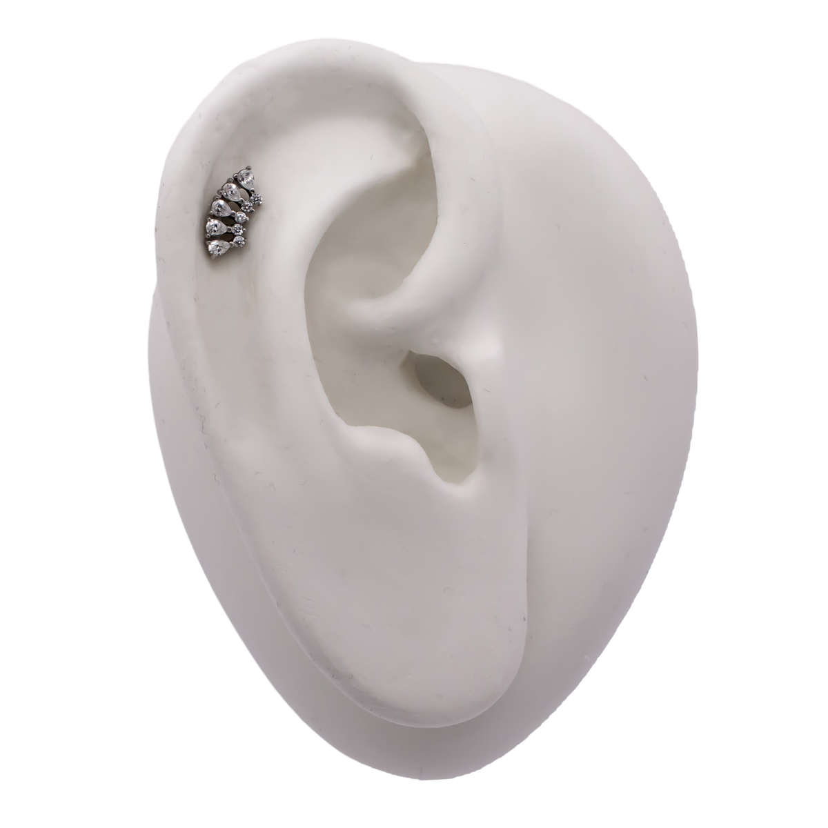 16G/18G Steel Internally Threaded Curved Cluster End | Body Jewelry | Wiccan Center