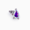 Steel Internally Threaded Pear & Round CZ End | Body Jewelry | Wiccan Center