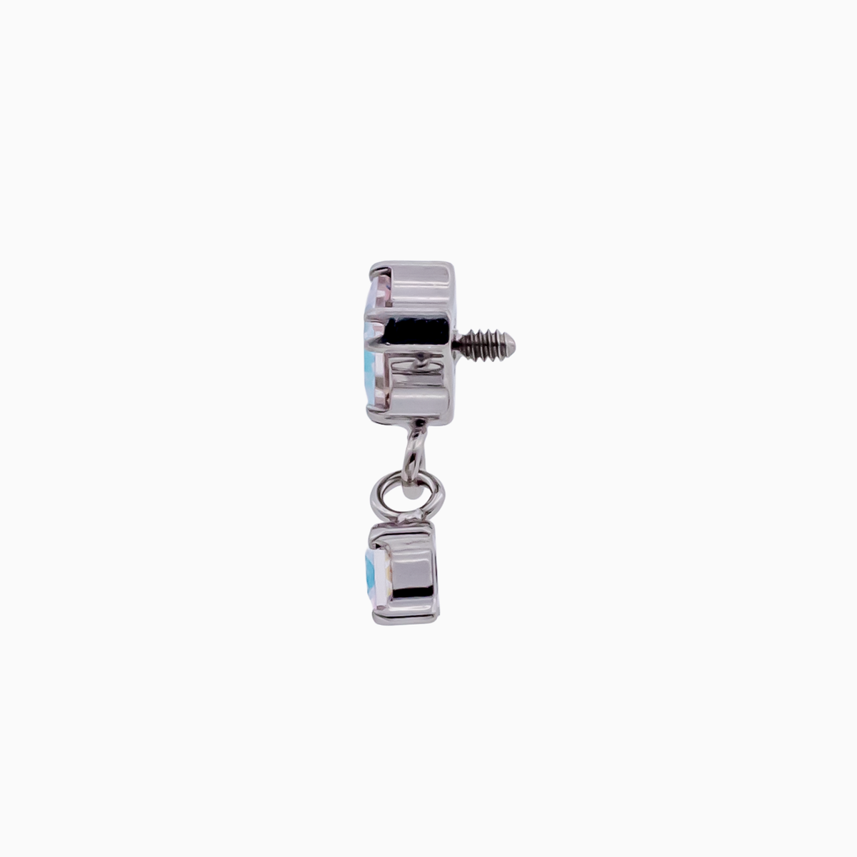 Steel Internally Threaded End - Square Dangle 16G | Body Jewelry | Wiccan Center