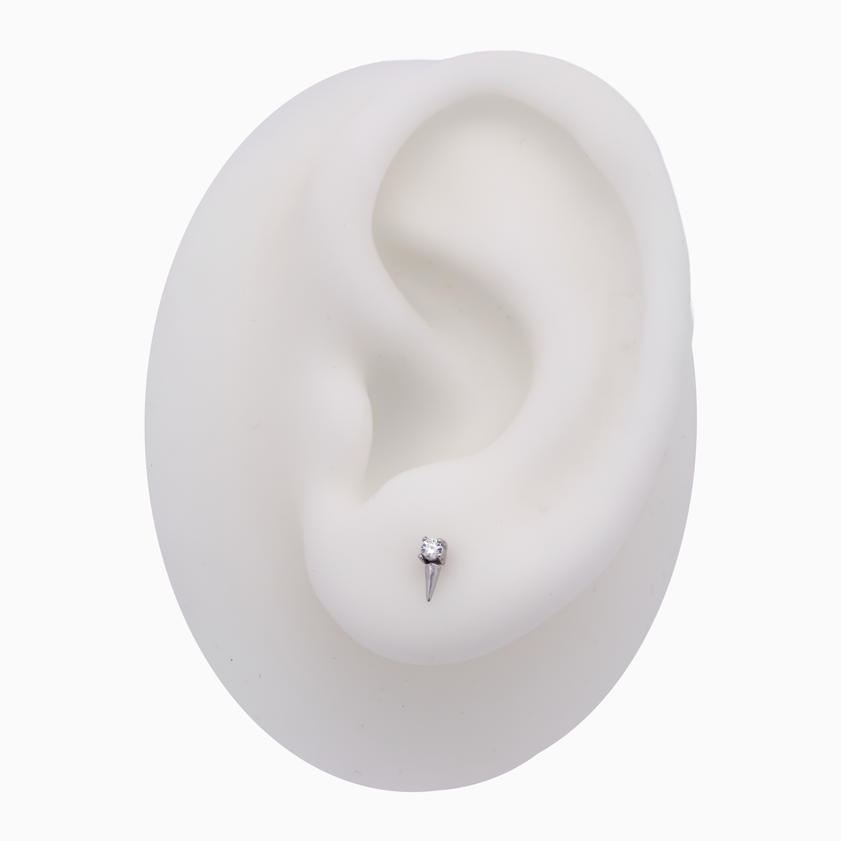 Steel Internally Threaded End with Gem-Topped Long Spike – 16G | Body Jewelry | Wiccan Center
