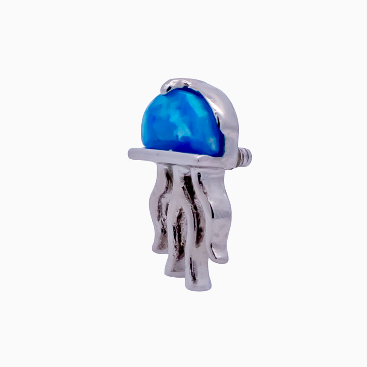 Steel Internally Threaded End - Gem/Opal Jellyfish 16G | Body Jewelry | Wiccan Center
