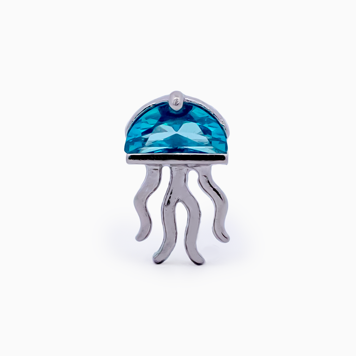 Steel Internally Threaded End - Gem/Opal Jellyfish 16G | Body Jewelry | Wiccan Center