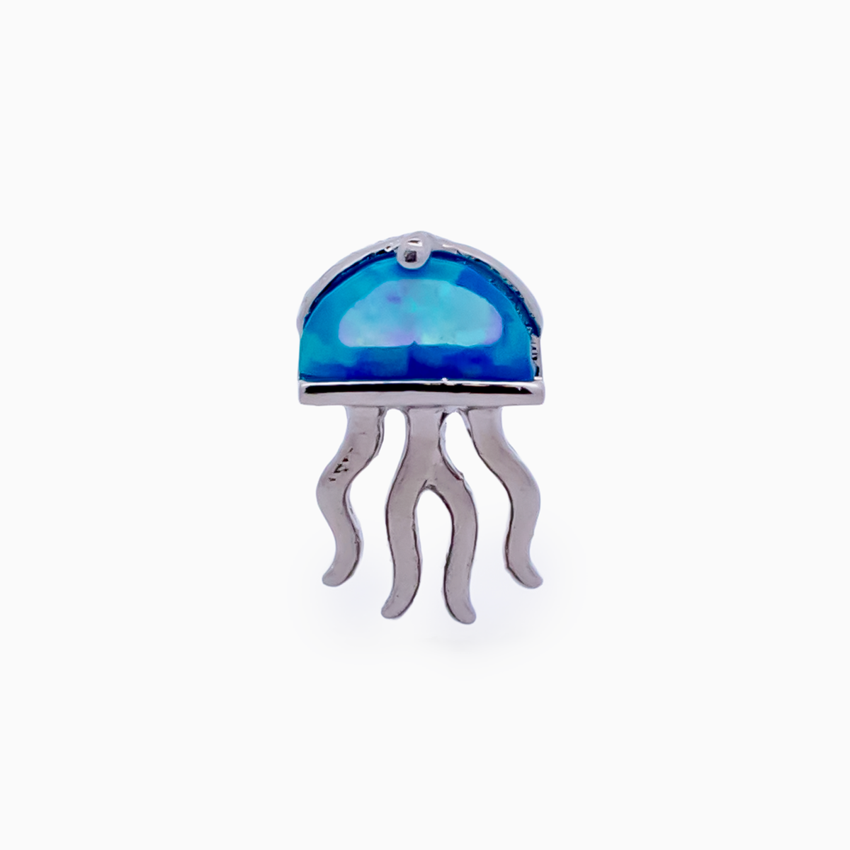 Steel Internally Threaded End - Gem/Opal Jellyfish 16G | Body Jewelry | Wiccan Center