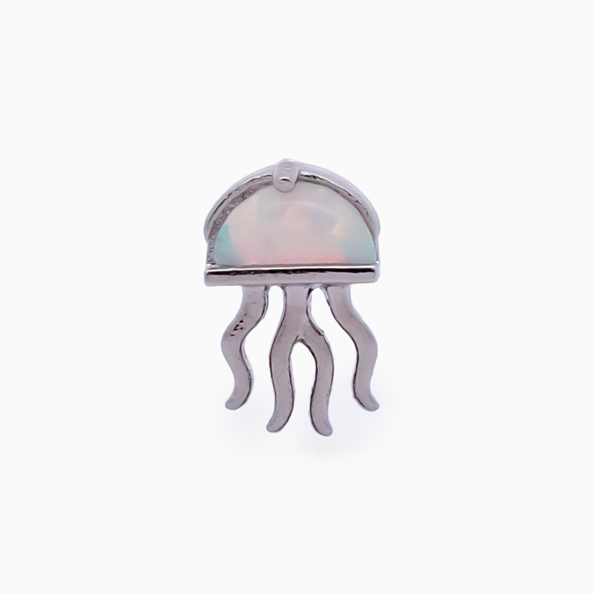 Steel Internally Threaded End - Gem/Opal Jellyfish 16G | Body Jewelry | Wiccan Center