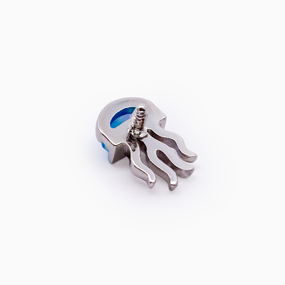 Steel Internally Threaded End - Gem/Opal Jellyfish 16G | Body Jewelry | Wiccan Center