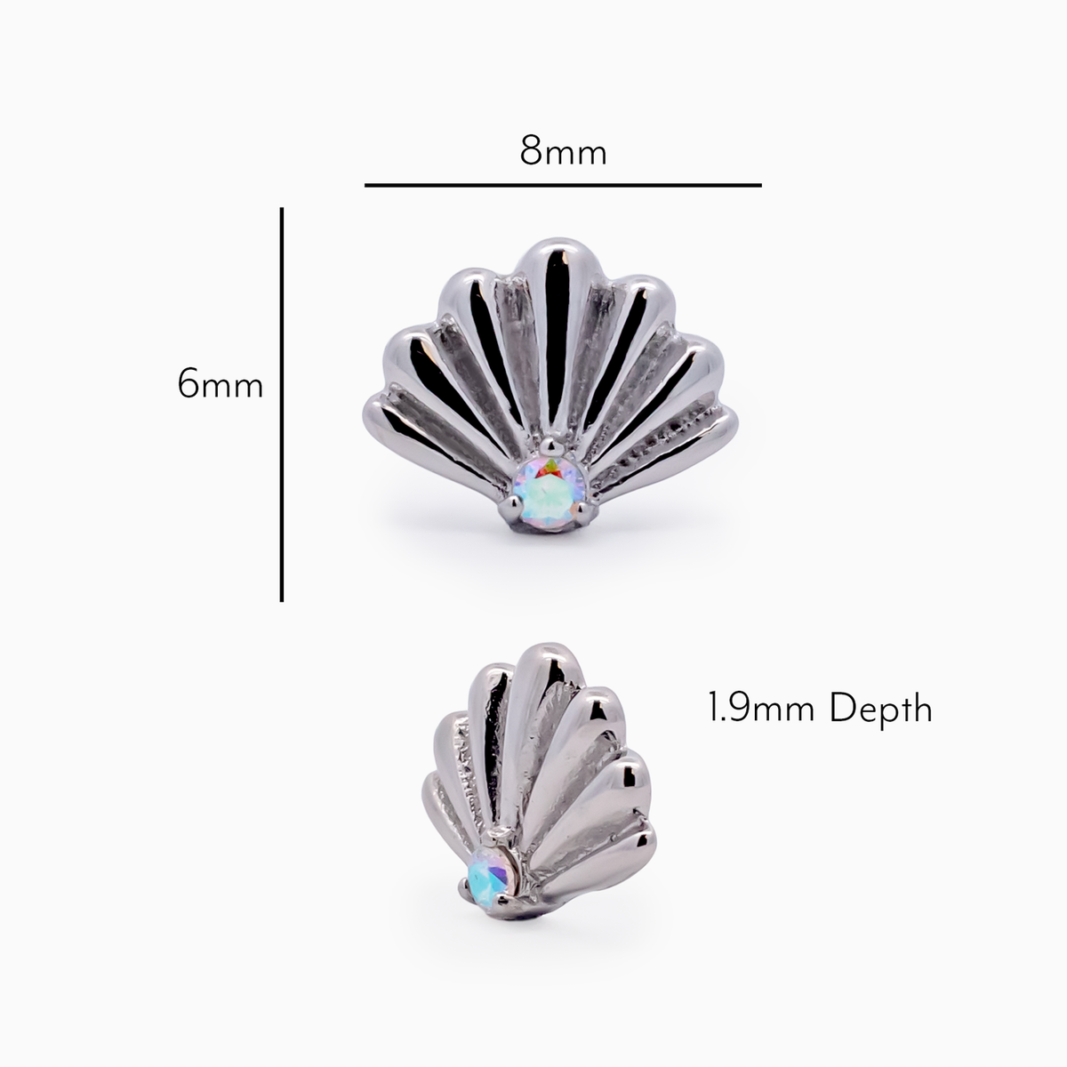 Steel Internally Threaded End - Clam Shell 16G | Body Jewelry | Wiccan Center