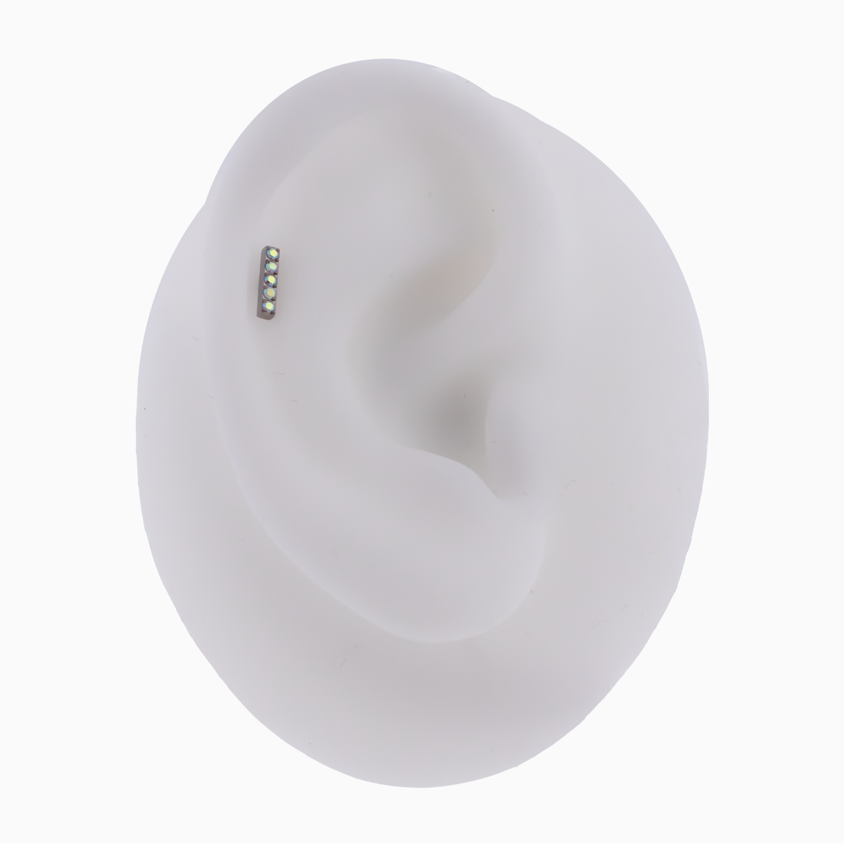 Steel Internally Threaded Bar End with 5 CZ | Body Jewelry | Wiccan Center
