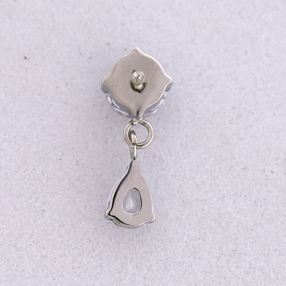 16G/18G Steel Internally Threaded End- Pear Cut Dangle | Body Jewelry | Wiccan Center