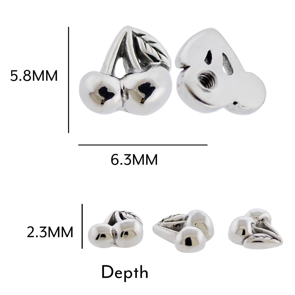 Steel Externally Threaded End - Cherry 16G | Body Jewelry | Wiccan Center