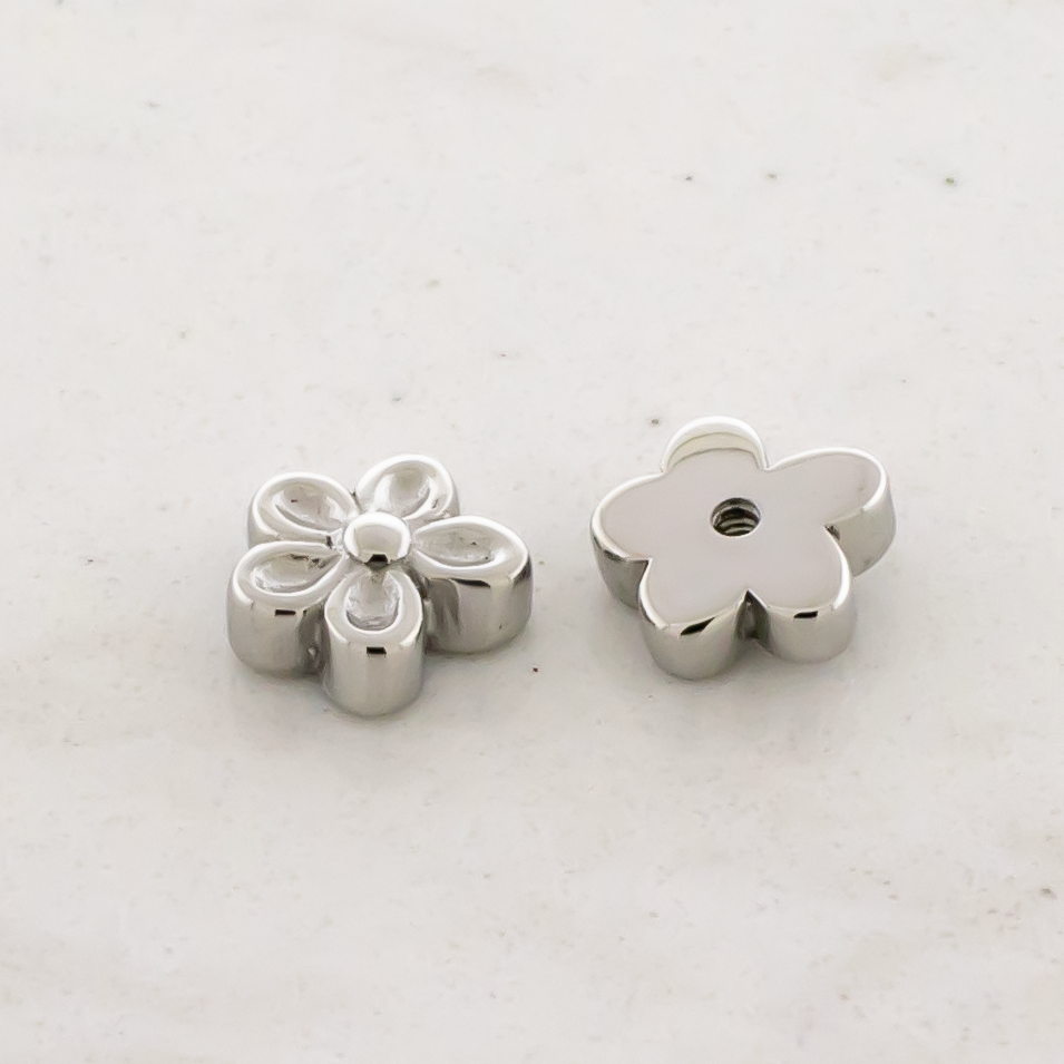 Steel Externally Threaded End - Flower 16G | Body Jewelry | Wiccan Center