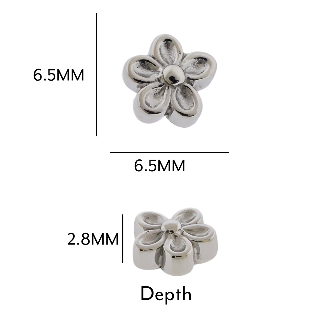 Steel Externally Threaded End - Flower 16G | Body Jewelry | Wiccan Center